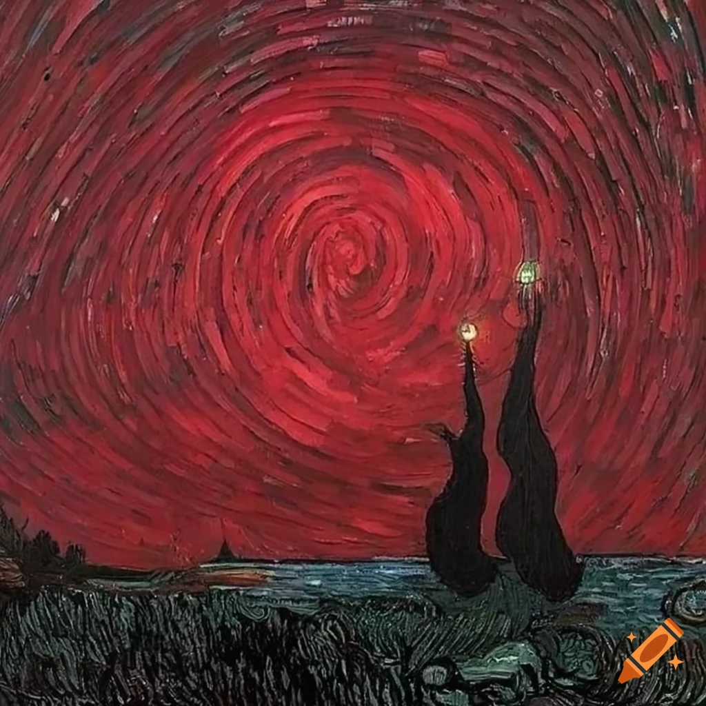 Whimsical interpretation of van gogh's starry night