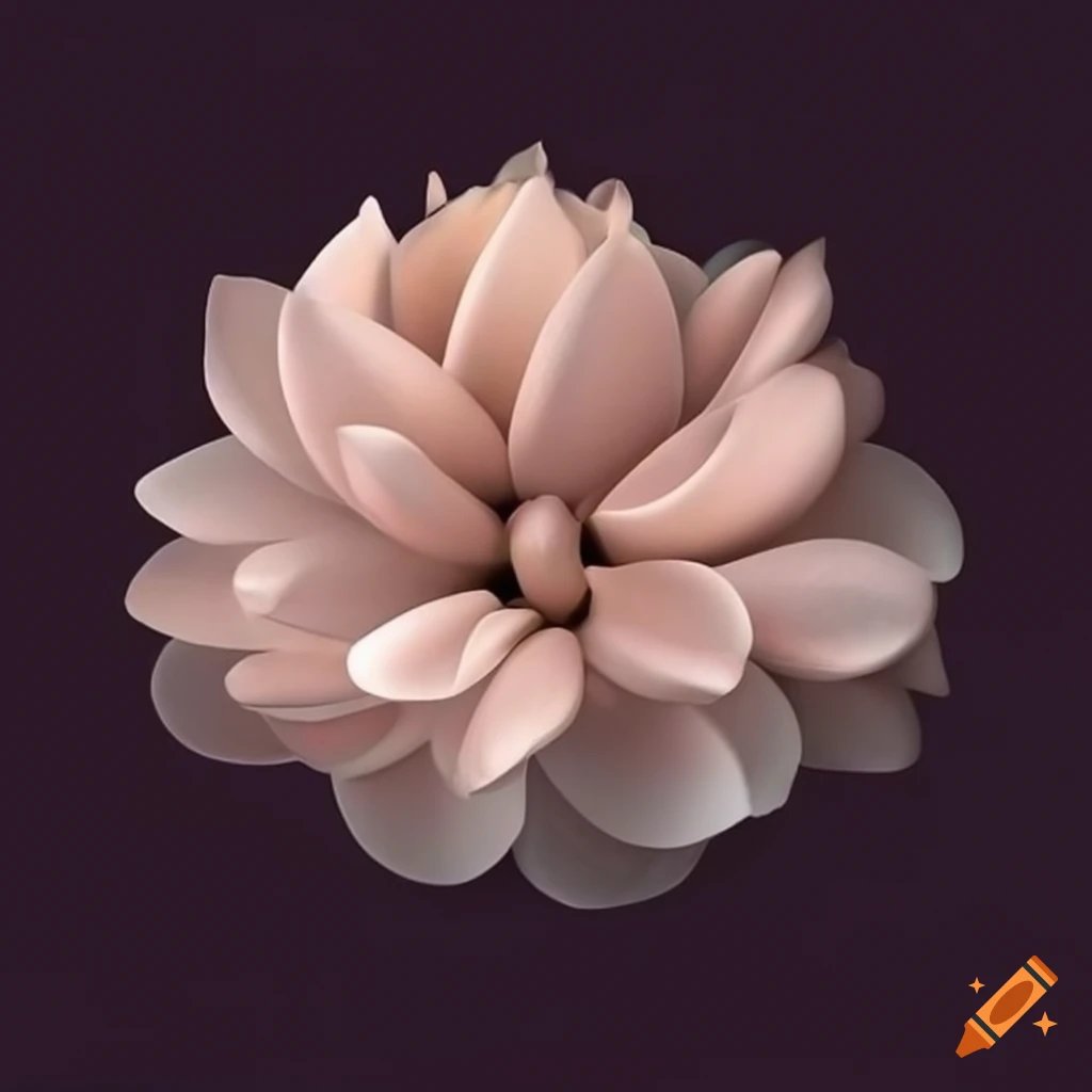 Beautiful 3d flowers in full bloom