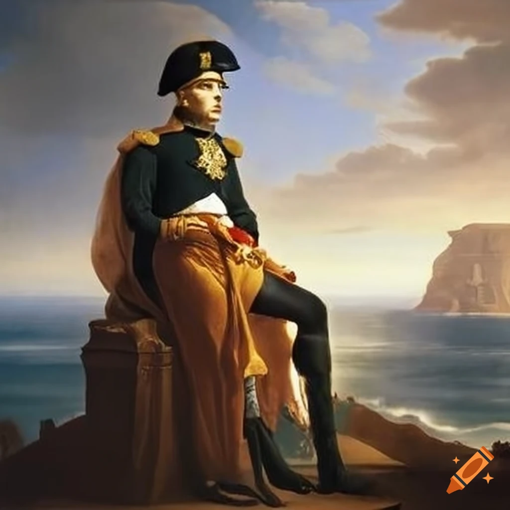 image of Napoleon in the nature of St. Helena