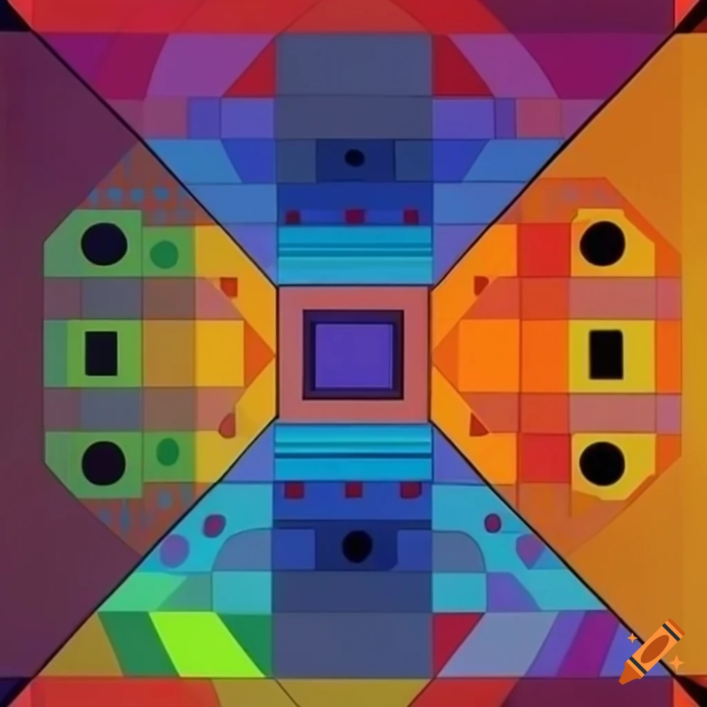geometric surrealism artwork by Victor Vasarely