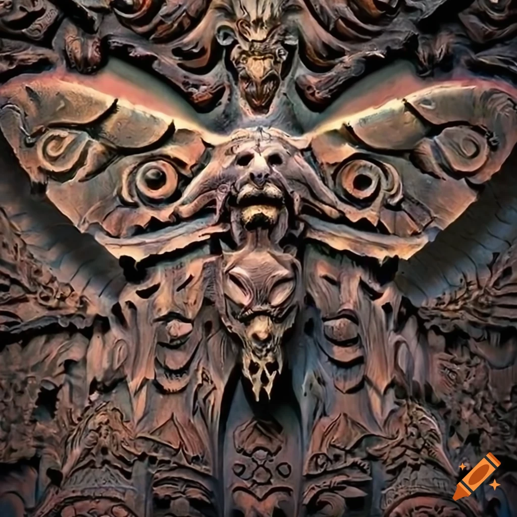 exquisite architectural stave carving artwork