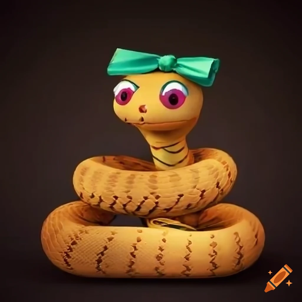 Snake coming out of a gift box on Craiyon