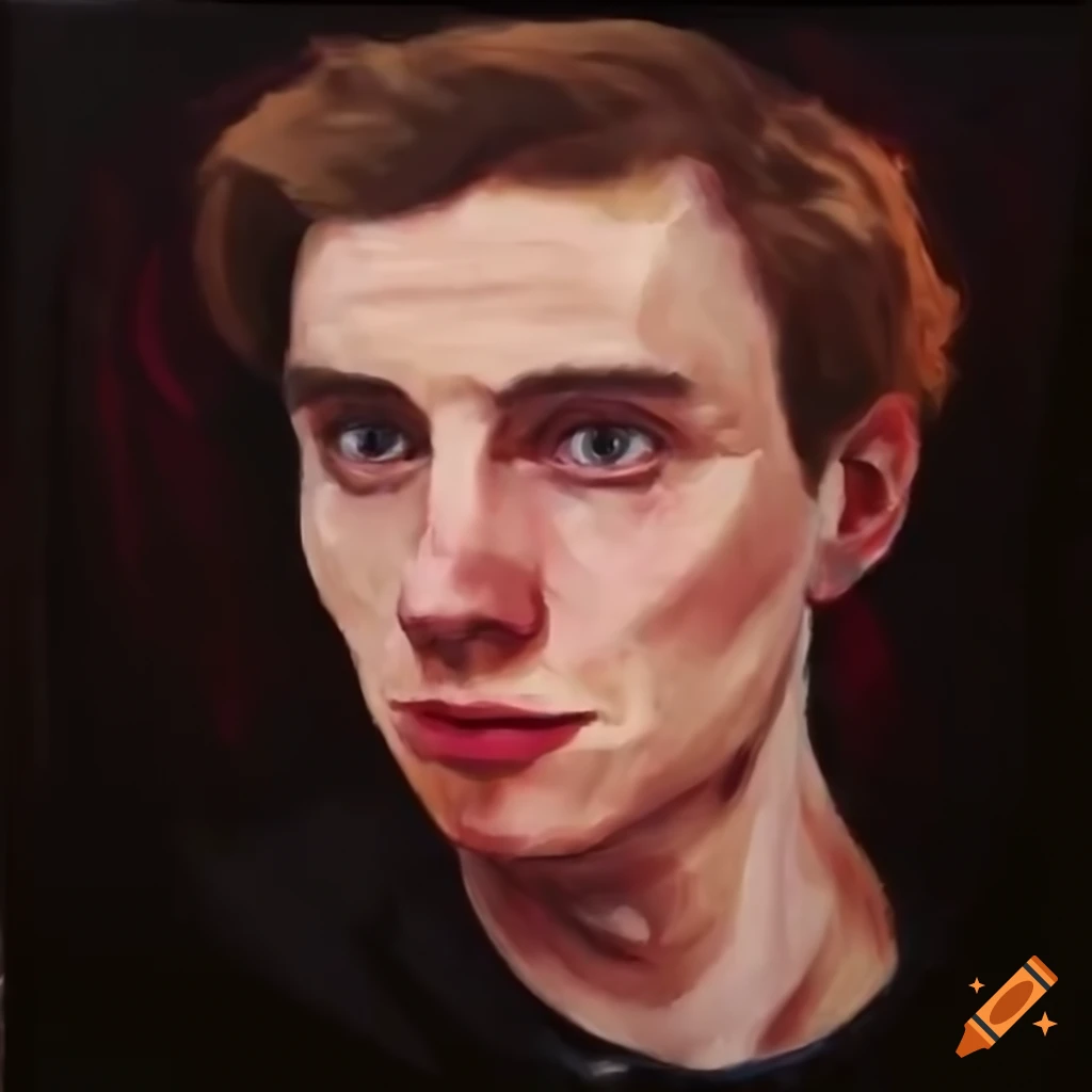 Velvet painting of jerma twitch streamer