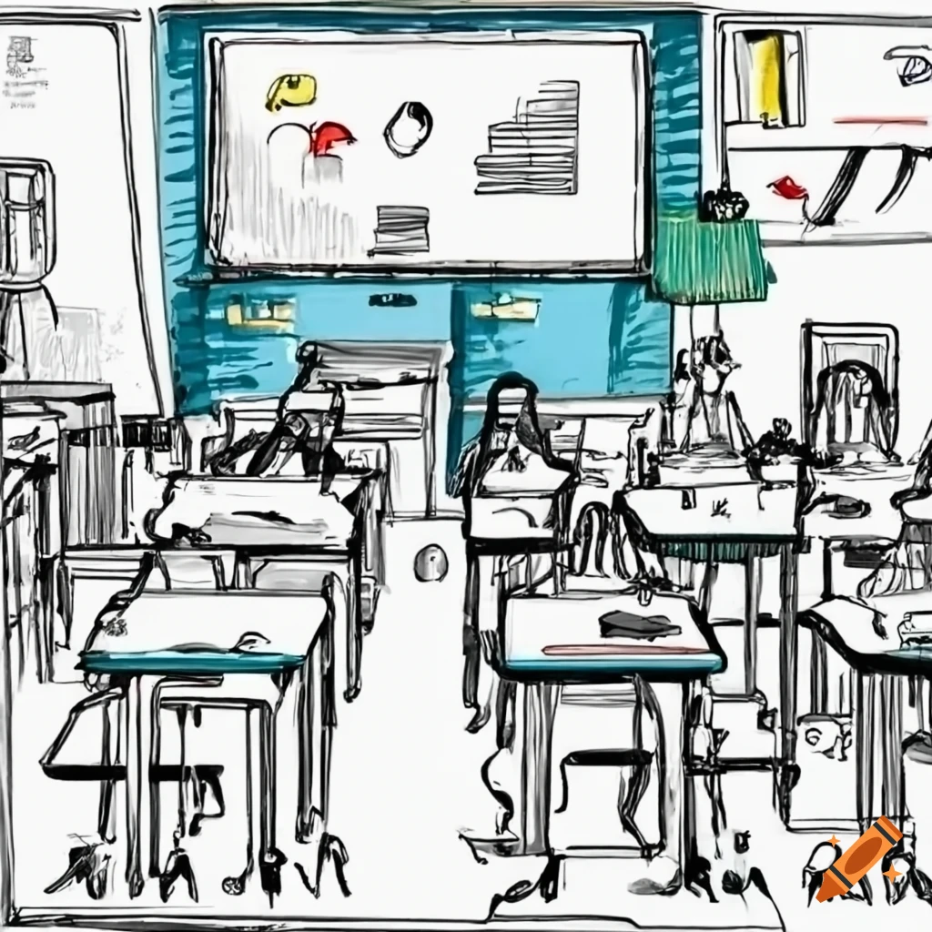 Classroom sketch by HellKitten2204 on DeviantArt