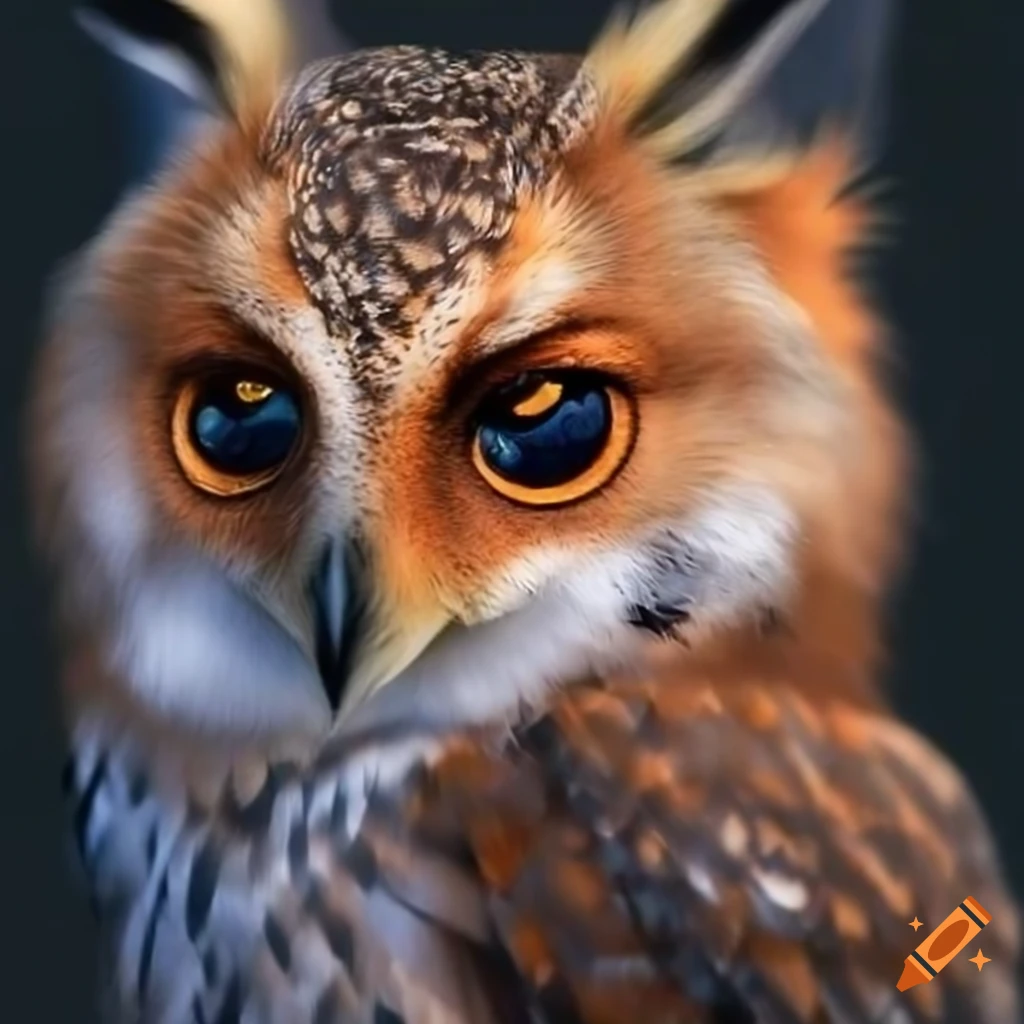 Image of an owl and fox hybrid on craiyon