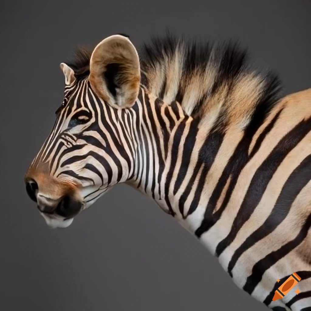 zebra with lion-like skin pattern