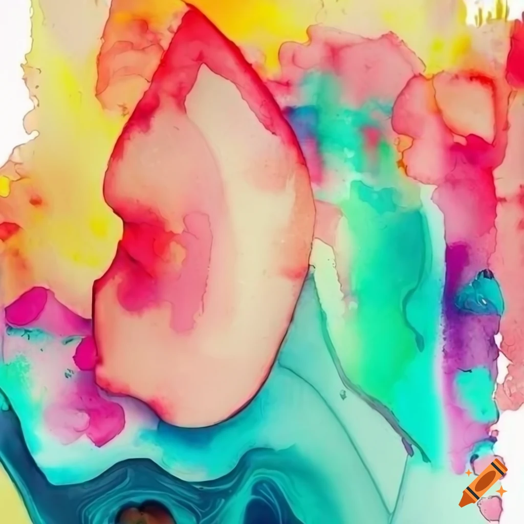 abstract painting of a lotus flower with broad strokes