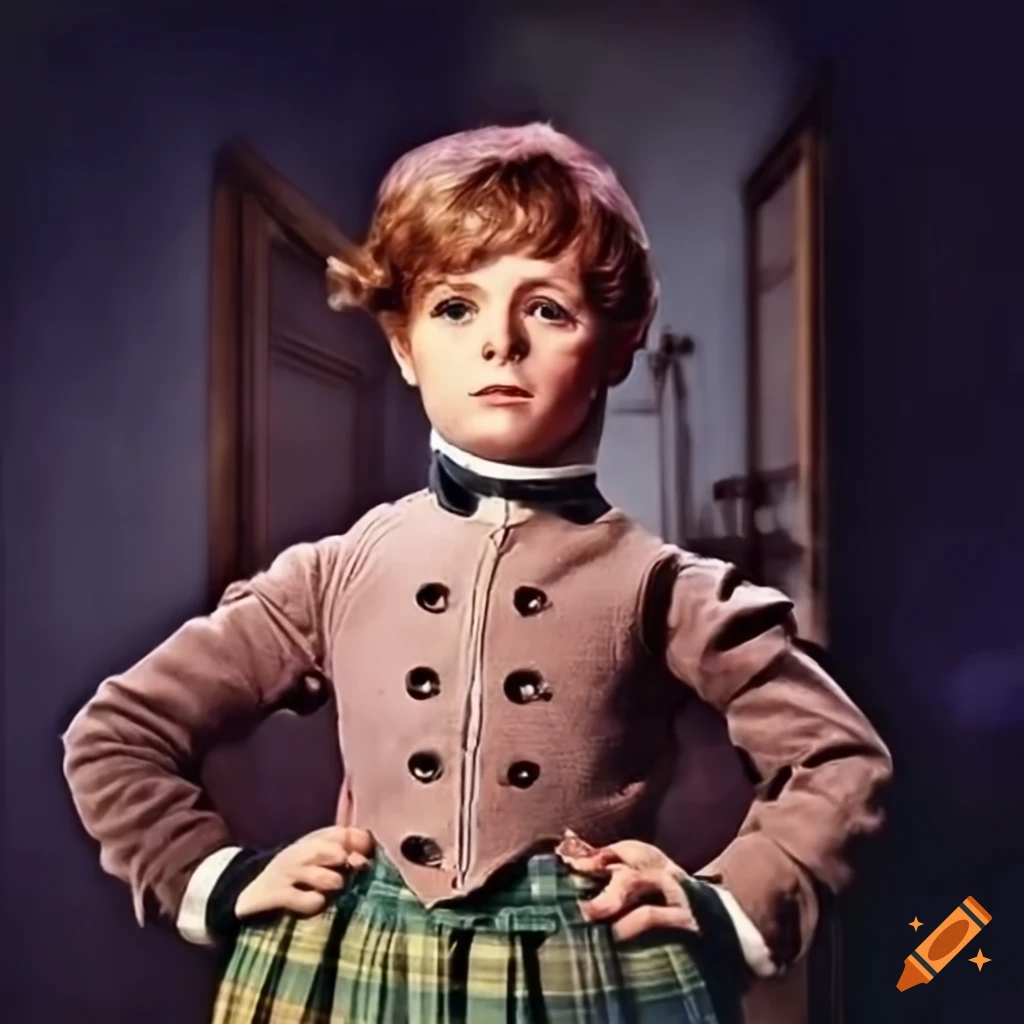 Victorian girl and boy in a doctor who scene on Craiyon