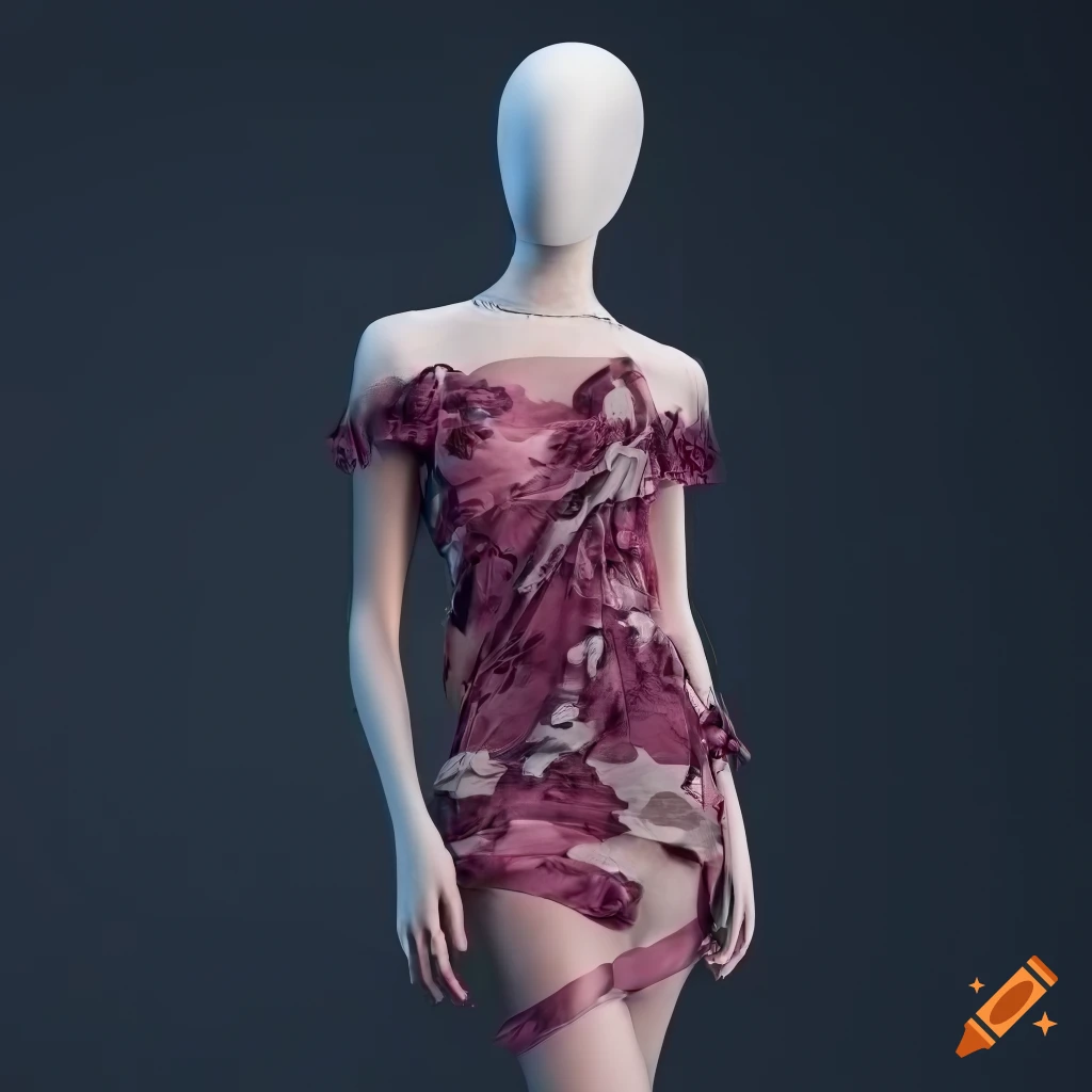 High resolution fashion photo of a revealing silk mini dress