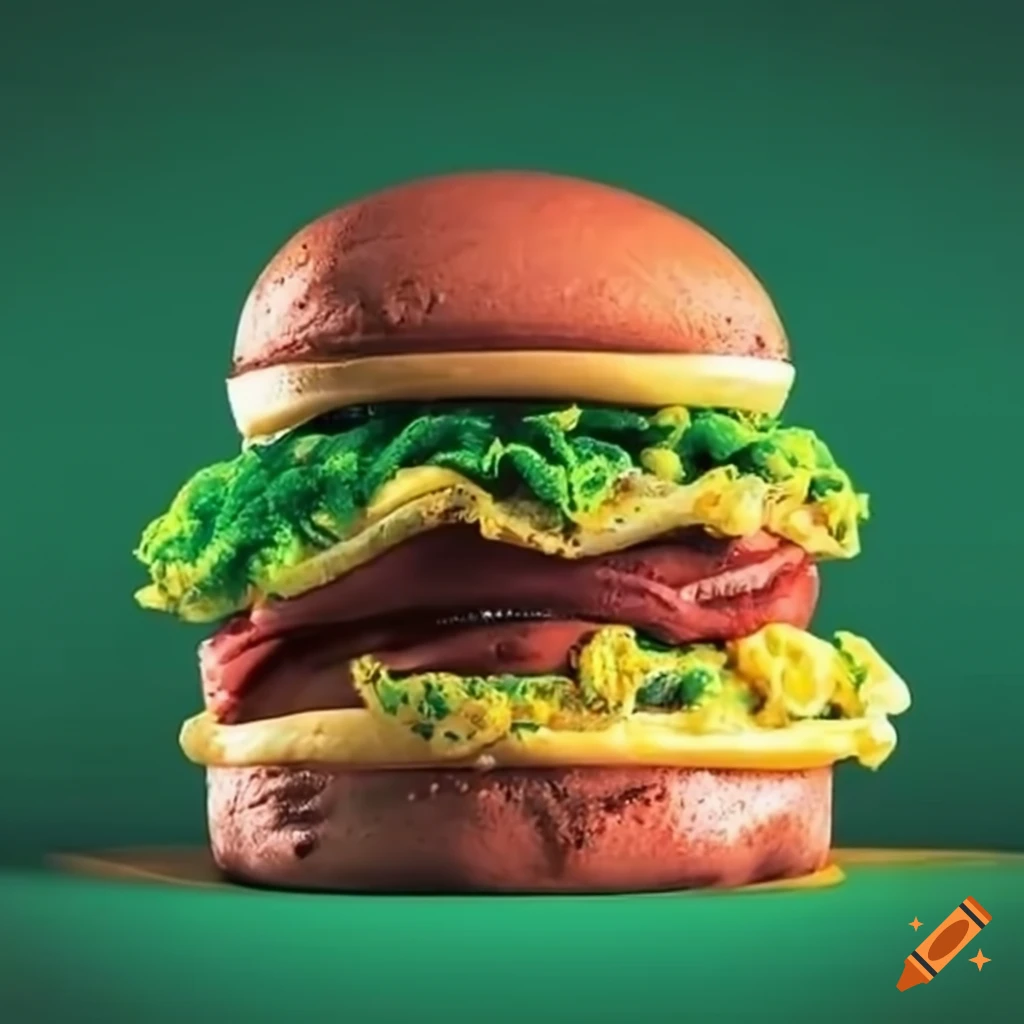 hamburguesa with a wild background, yellow and green colors