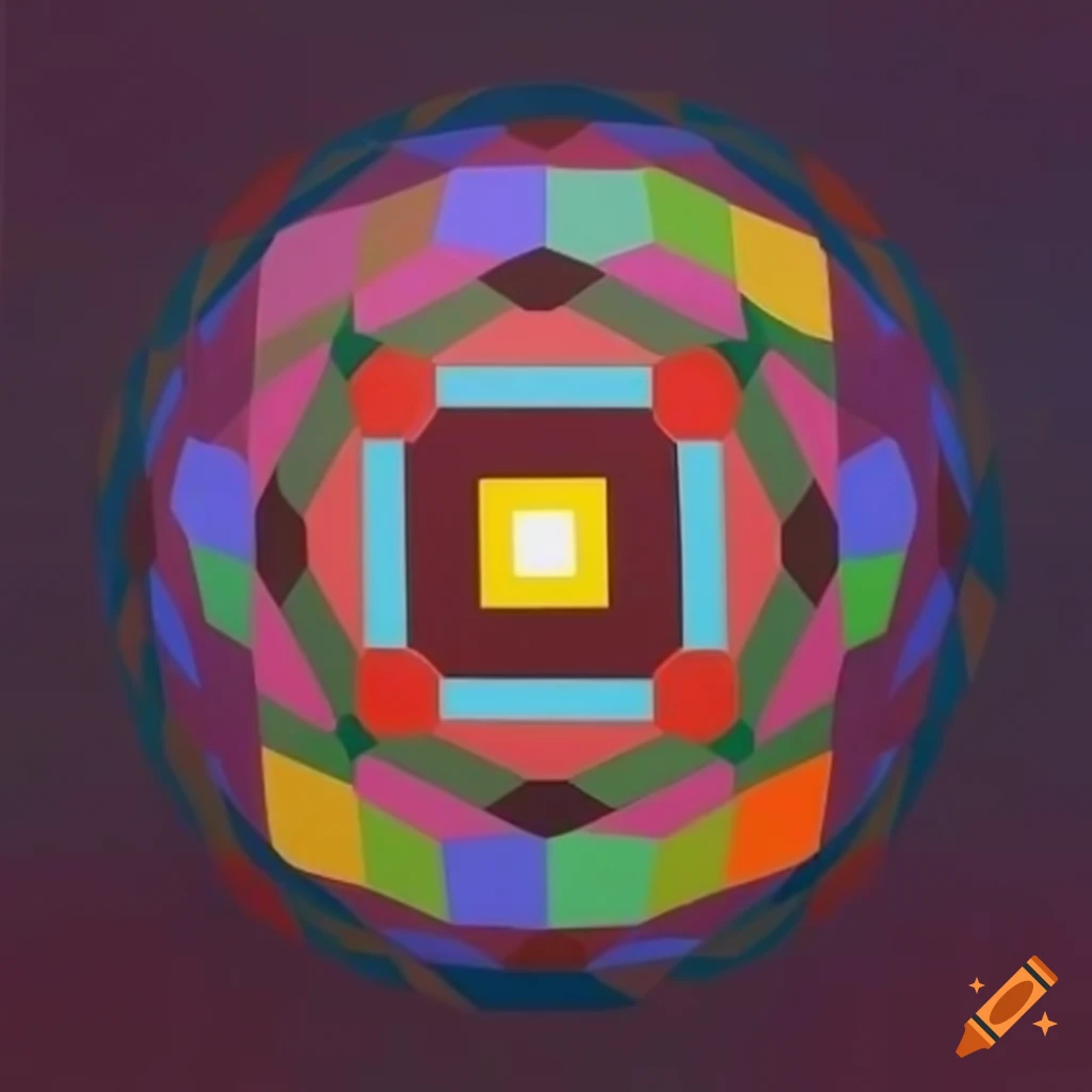 Geometric surreal illusions by victor vasarely
