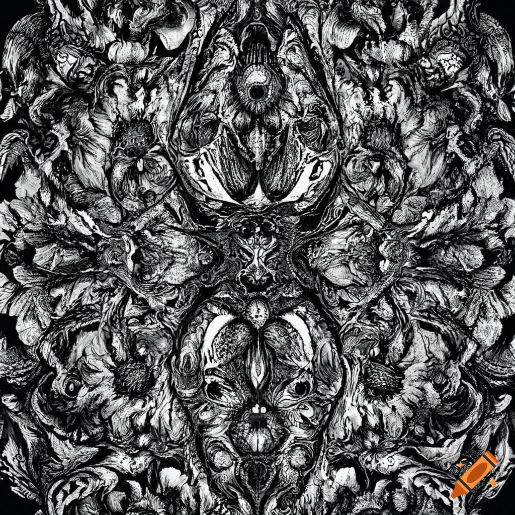Repeating gothic flower pattern