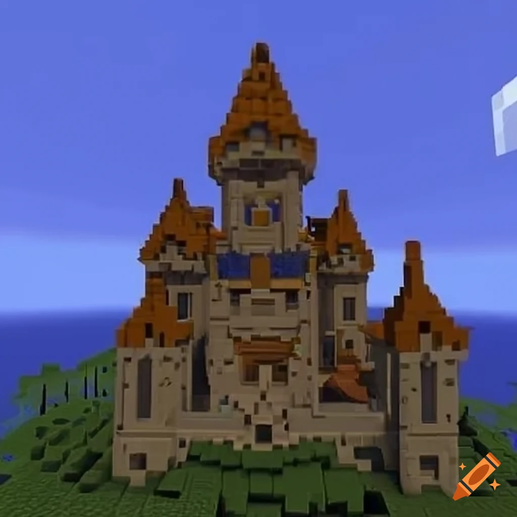 building a castle in the Minecraft game