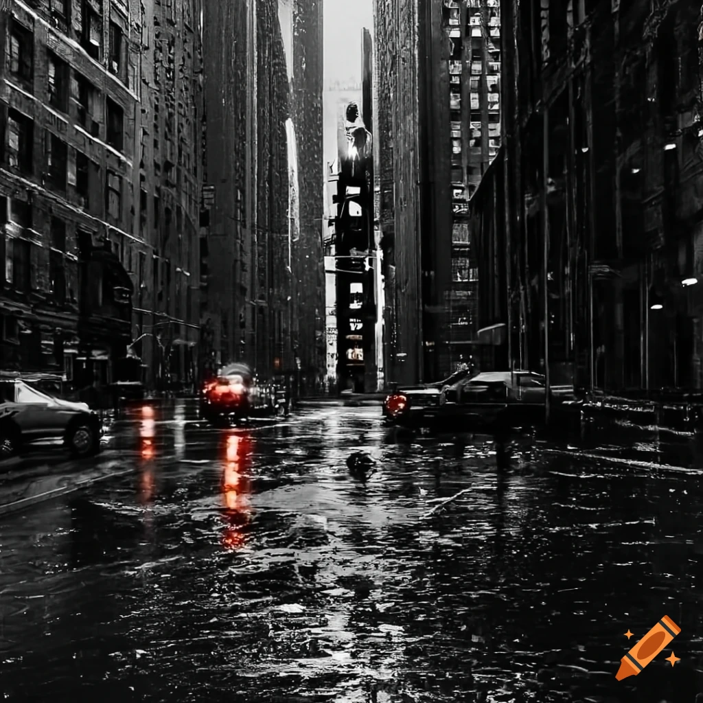 Black and white street in new york with motivational quote