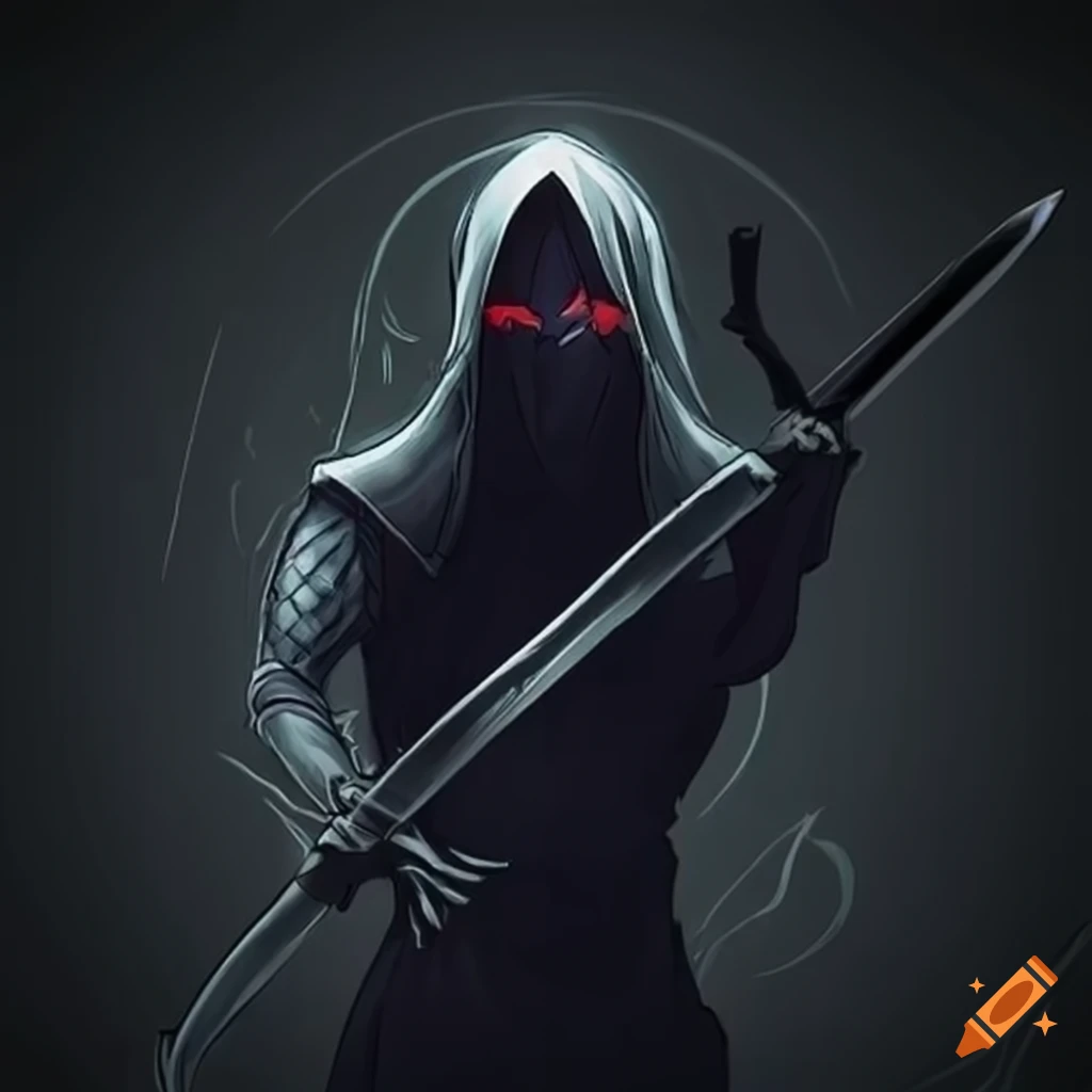 Premium AI Image  Mysterious 3D shadow ninja a stealthy assassin cloak  shadow armor katanas sword game character