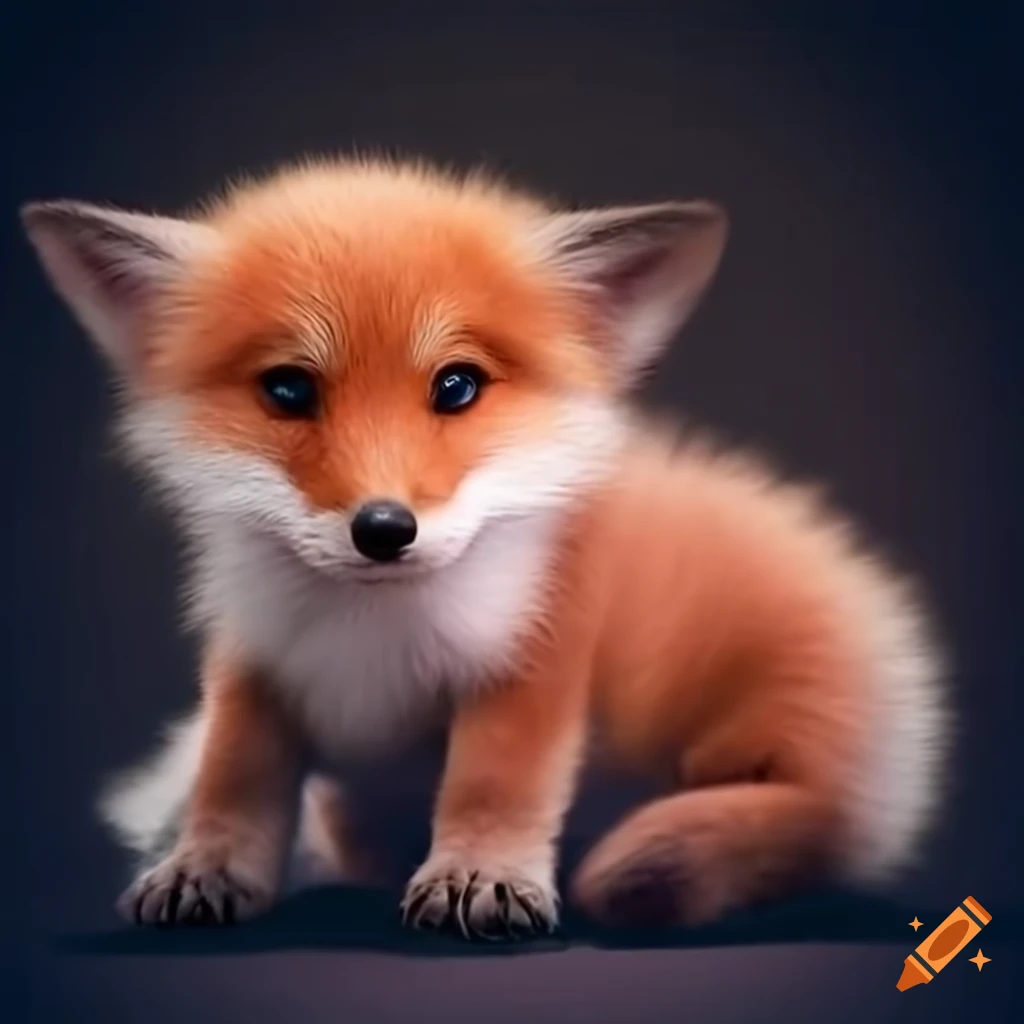 adorable puppy with a foxes tail