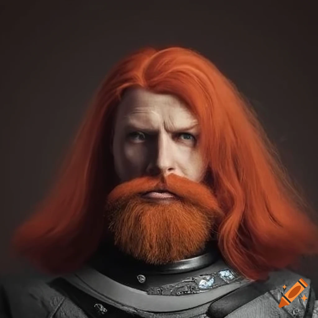 Illustration of a redheaded space emperor with a beard