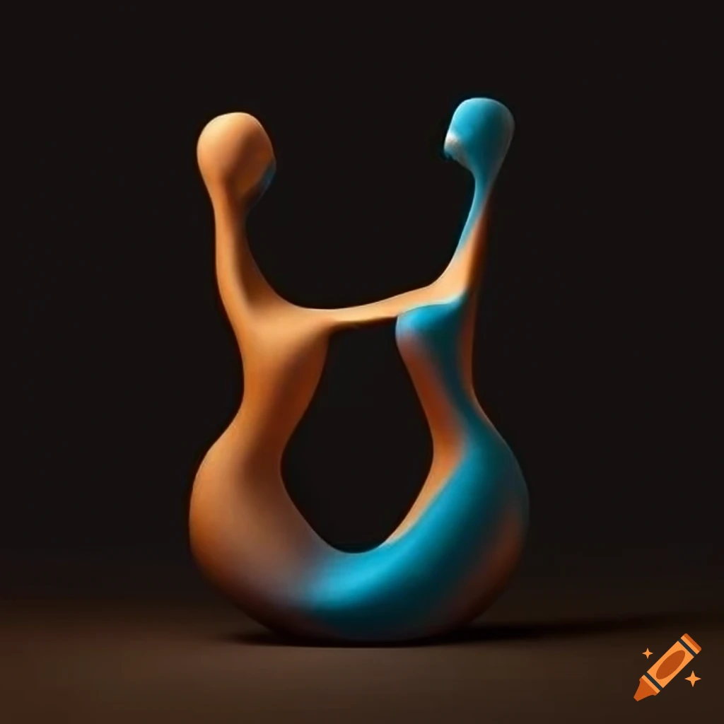 abstract yoga sculpture composition