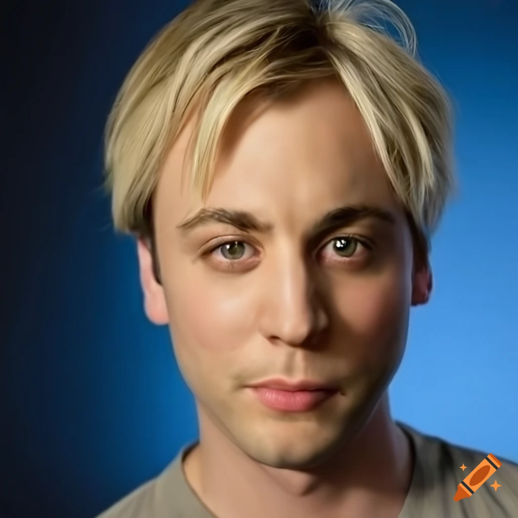 Close Up Portrait Of A Blonde Male Resembling Sheldon From The Big Bang Theory 1078