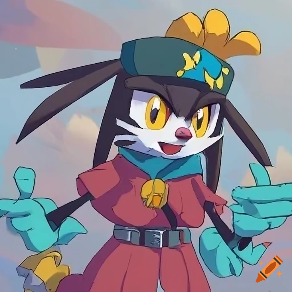 Klonoa dressed as a mad max soldier on Craiyon