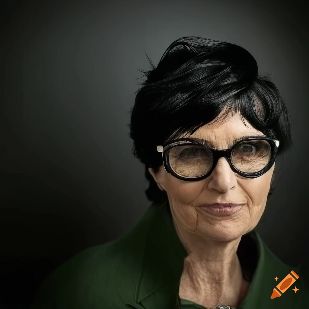 Portrait of a stylish middle-aged woman with glasses