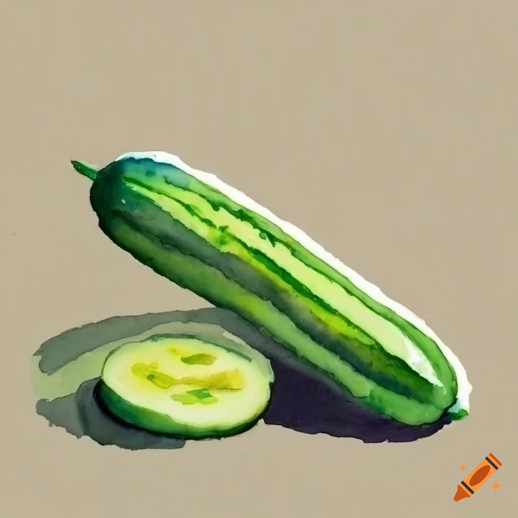 Cucumber, Vegetable, Face, Cartoon, Character, Drawing, png | PNGWing