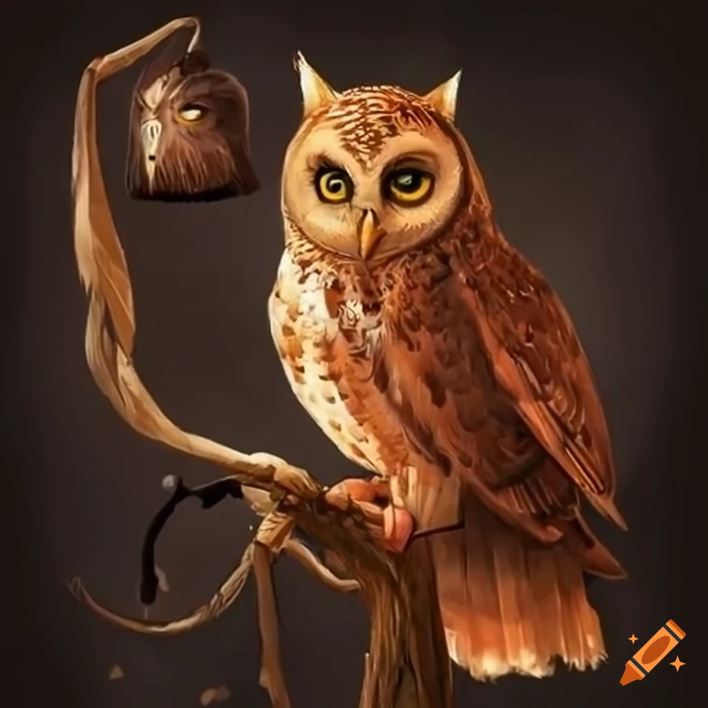 Illustration of 'the owl and the pussycat' by craiyon on Craiyon