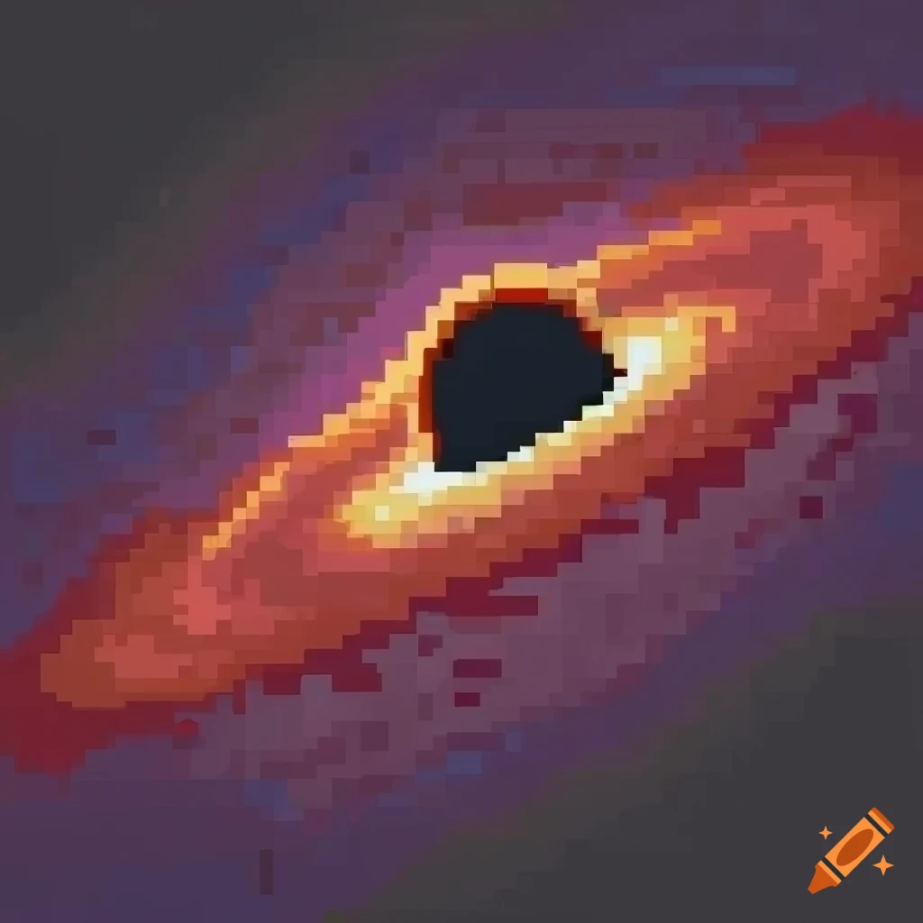 pixel art of a black hole