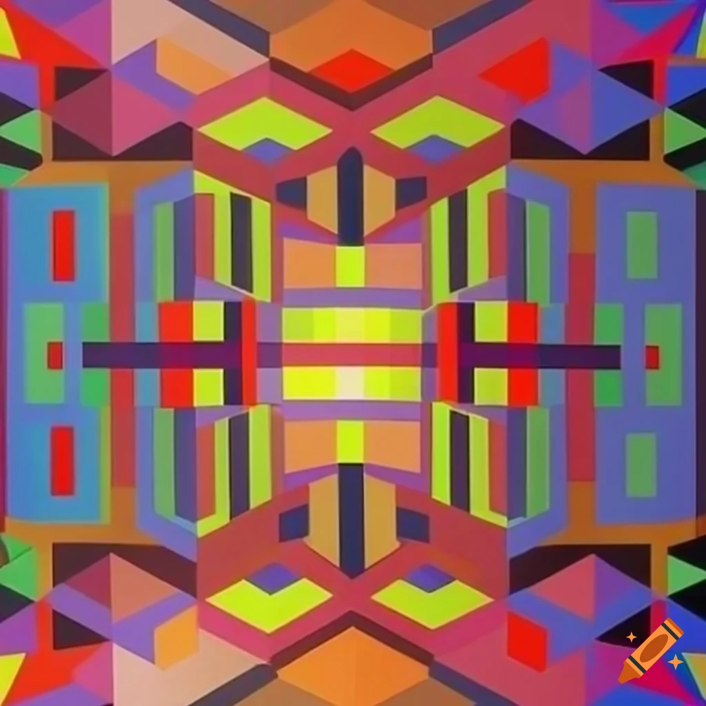Geometric surreal art by victor vasarely on Craiyon