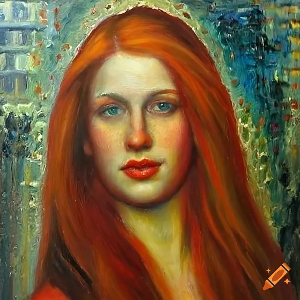 Portrait of a captivating redhead woman