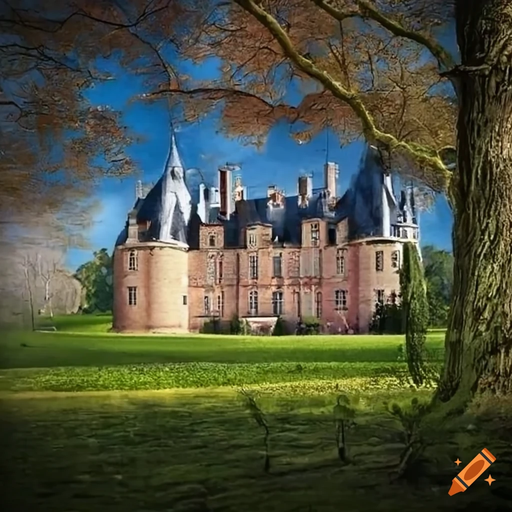 detailed sketch of Château de Malbrouck