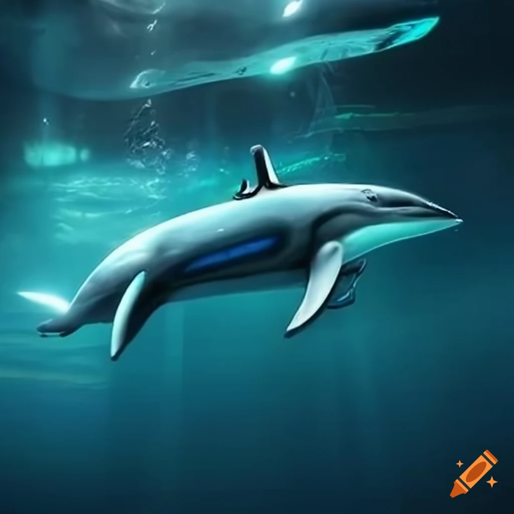 futuristic dolphin-inspired submarine