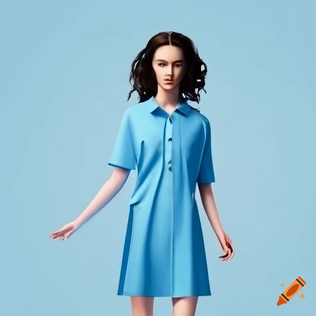 Sky blue line stylish uniform