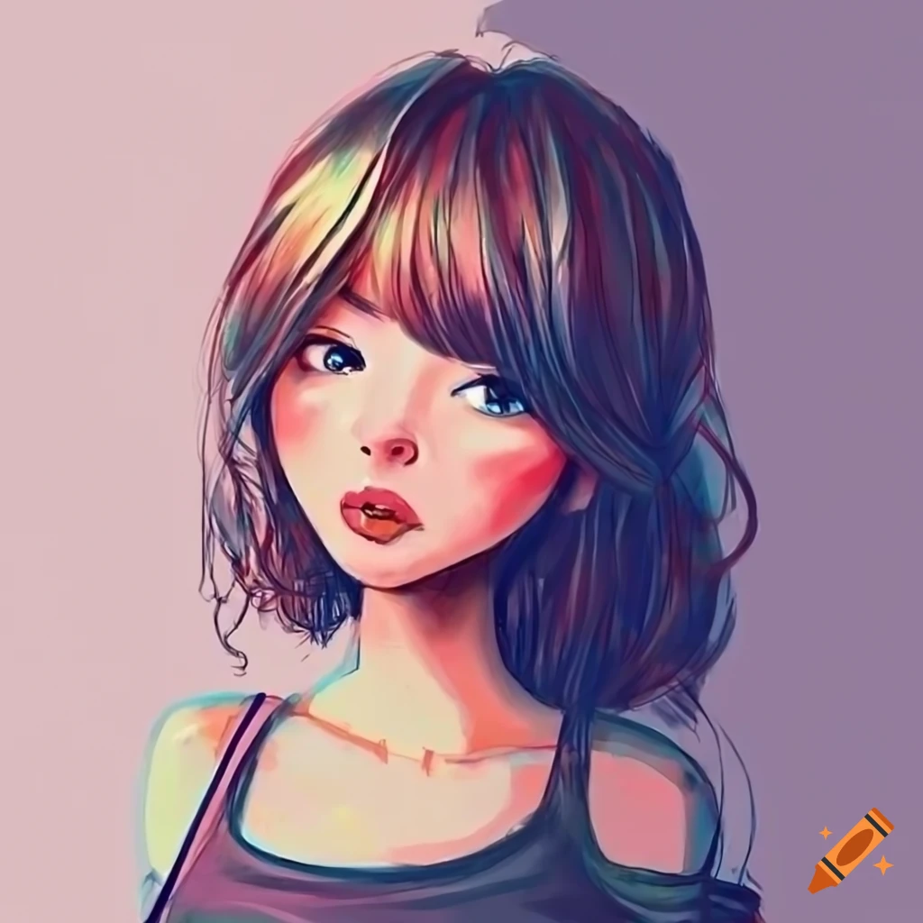 illustration of a girl