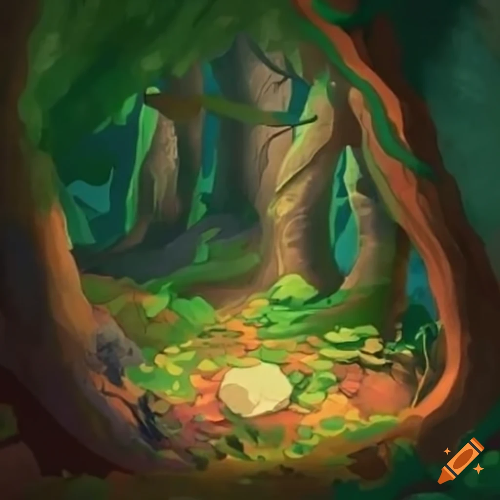 Hexagonal board game tile representing a forest terrain on Craiyon