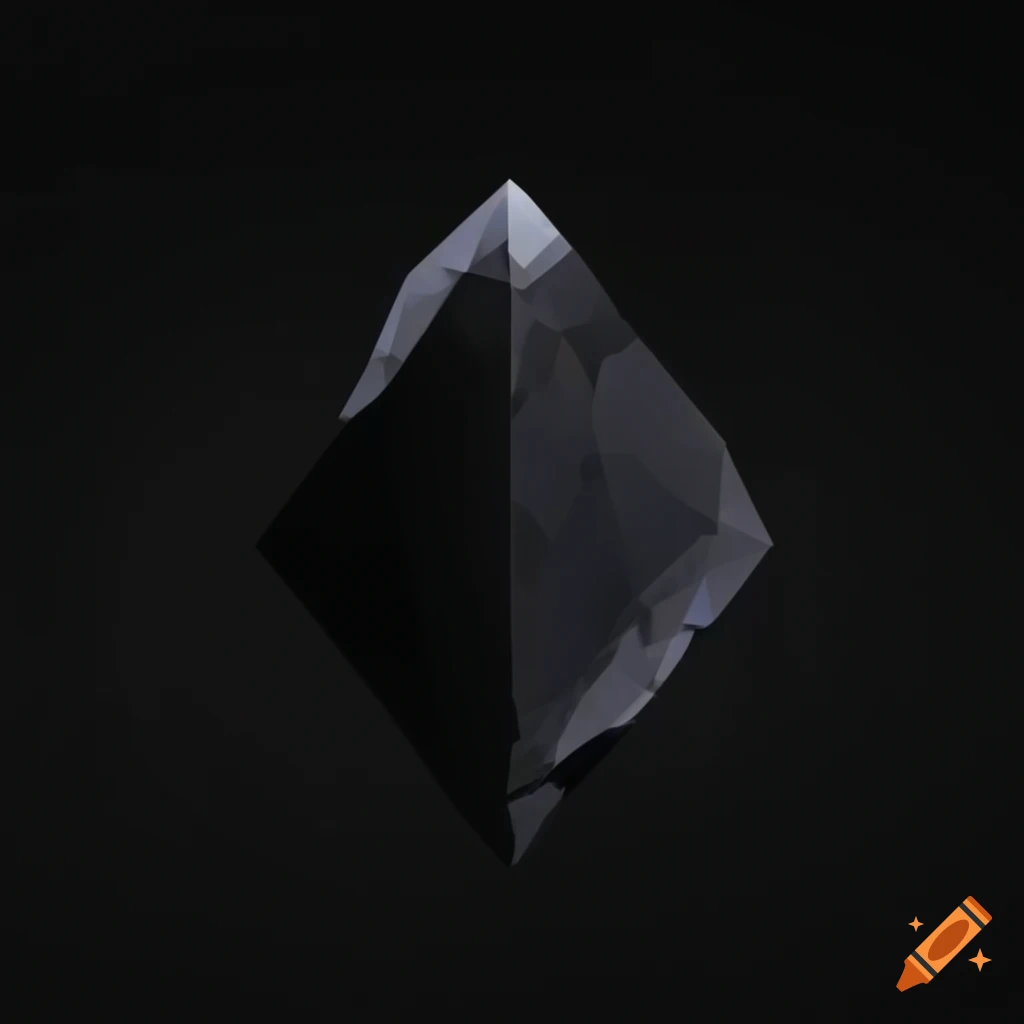 Image of a black gem absorbing light