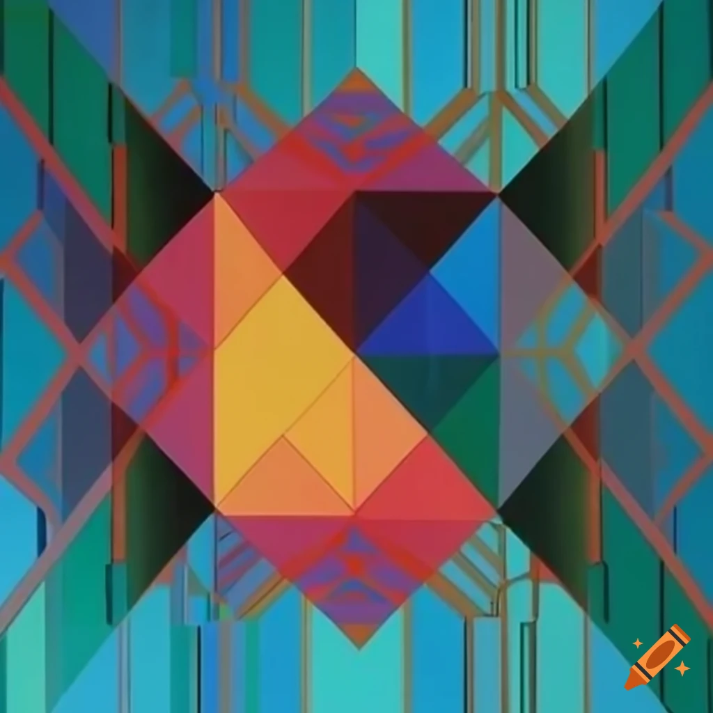 geometric surreal artwork by Victor Vasarely
