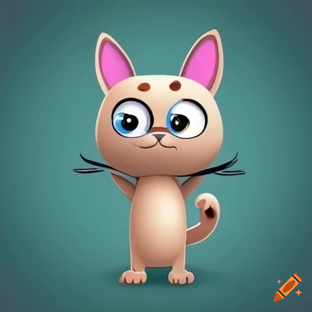 Cartoon Cat Coloring Page