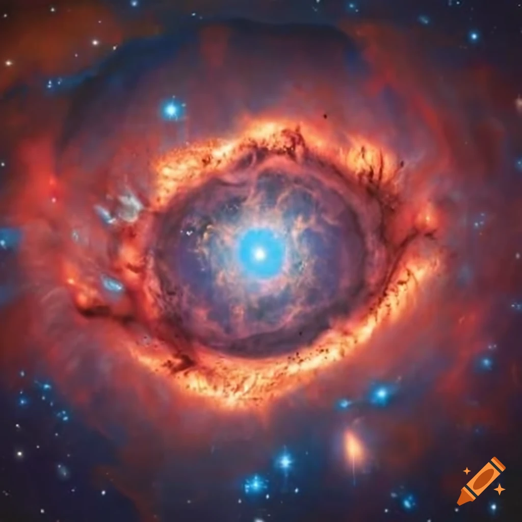 supernova with an eye-shaped nebula