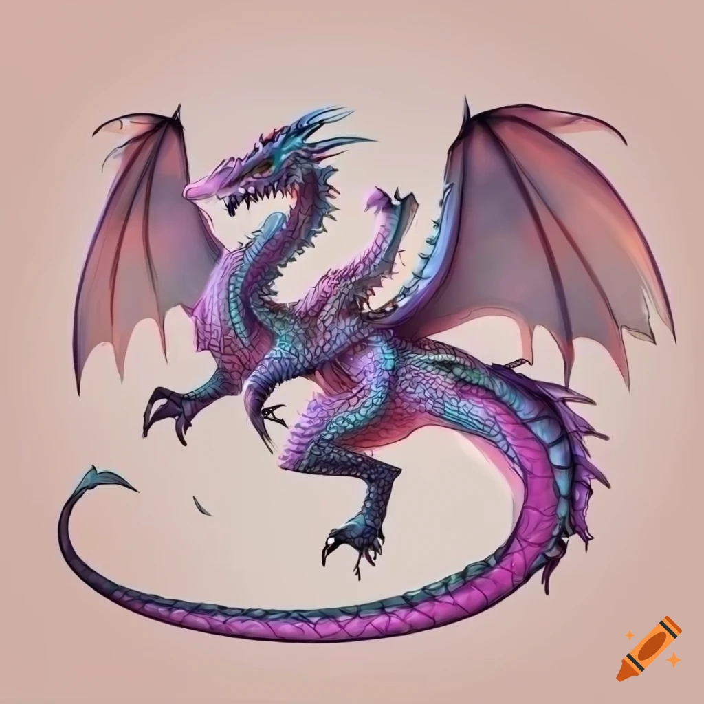 Detailed Illustration Of A Dragon With Wings And Four Legs On Craiyon detailed-illustration-of-a-dragon-with-wings-and-four-legs-on-craiyon