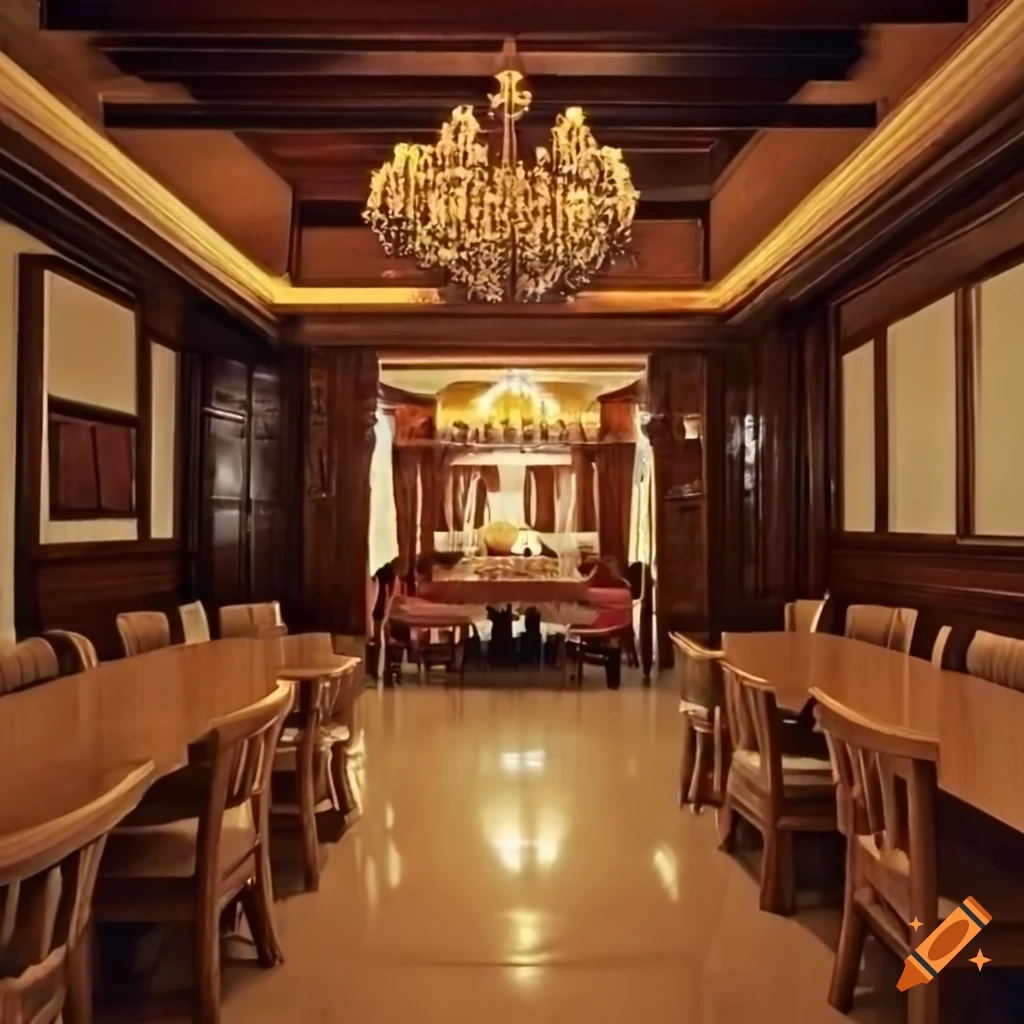 Filipino style empty dining room