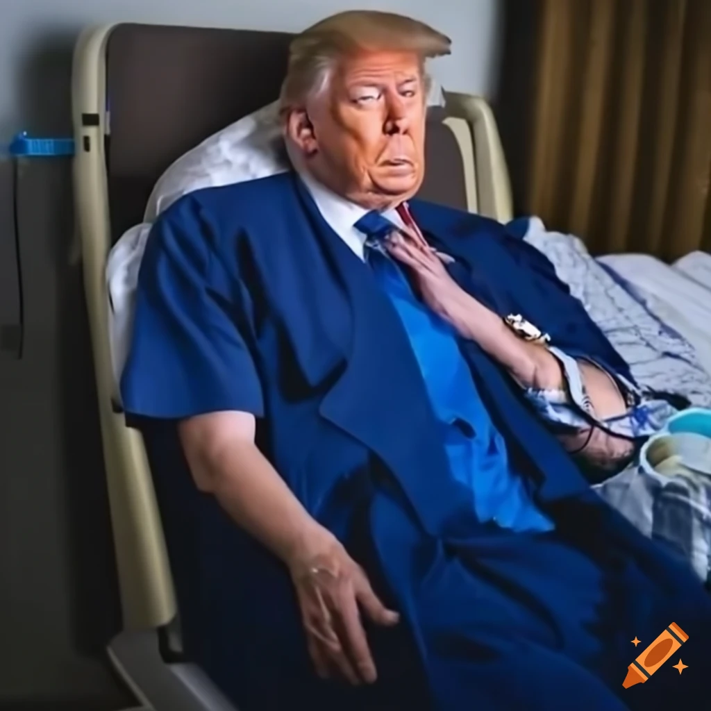 satirical image of a sleeping politician in hospital