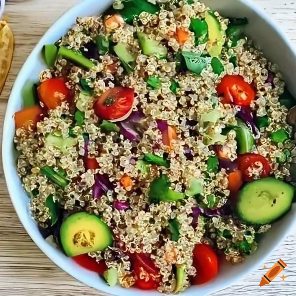 Quinoa salad with fresh vegetables