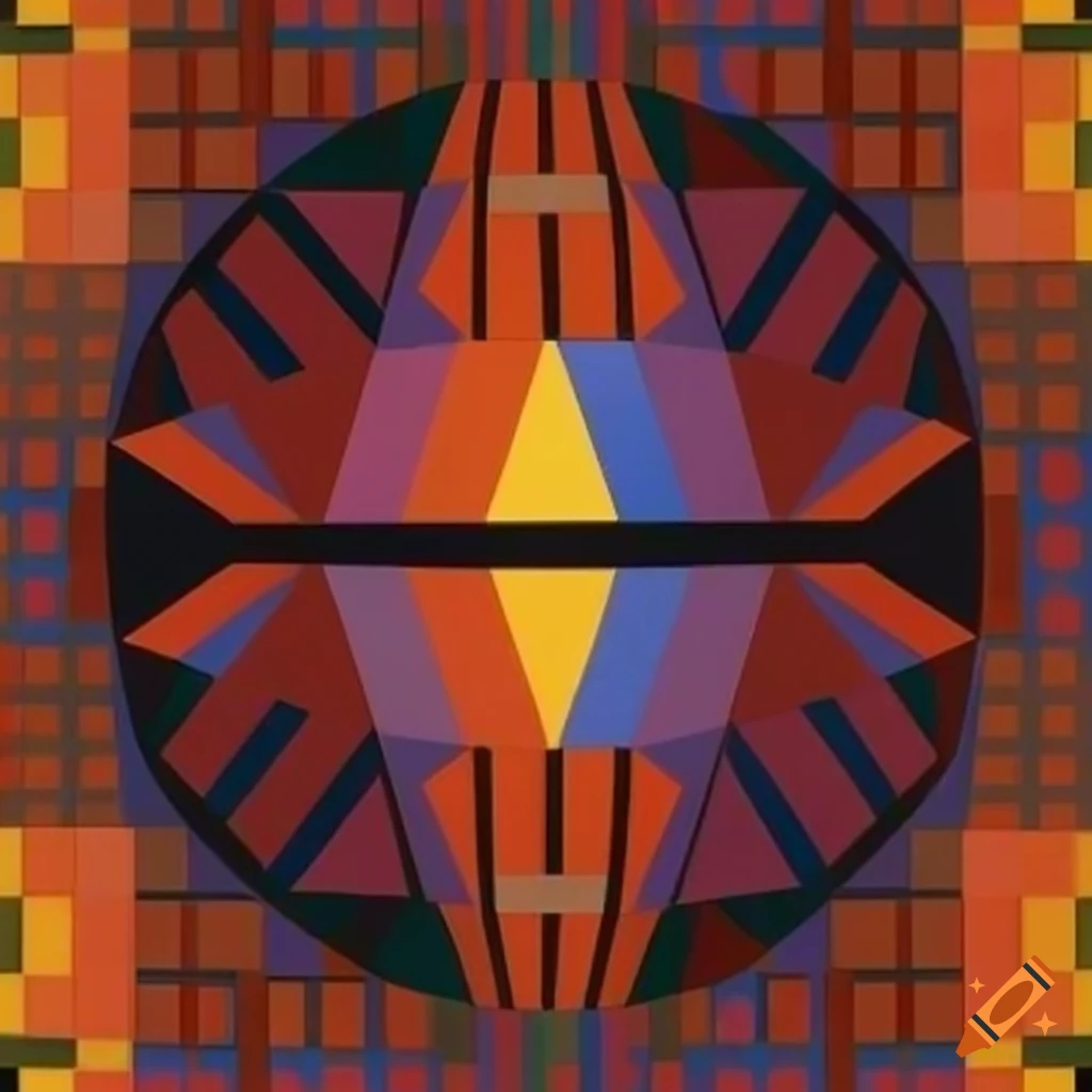Geometric surrealistic artwork by victor vasarely on Craiyon