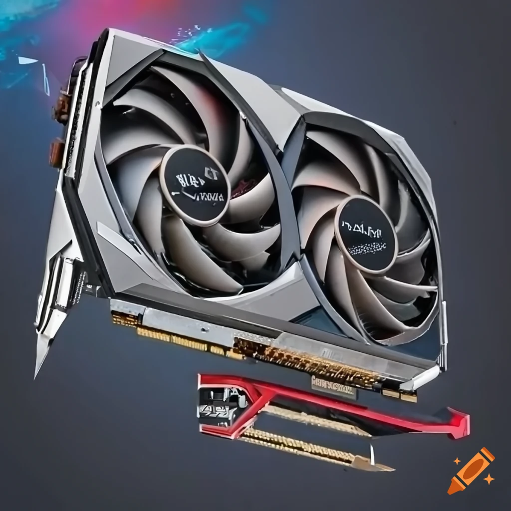 Asus graphics card with triple fan cooling system on Craiyon