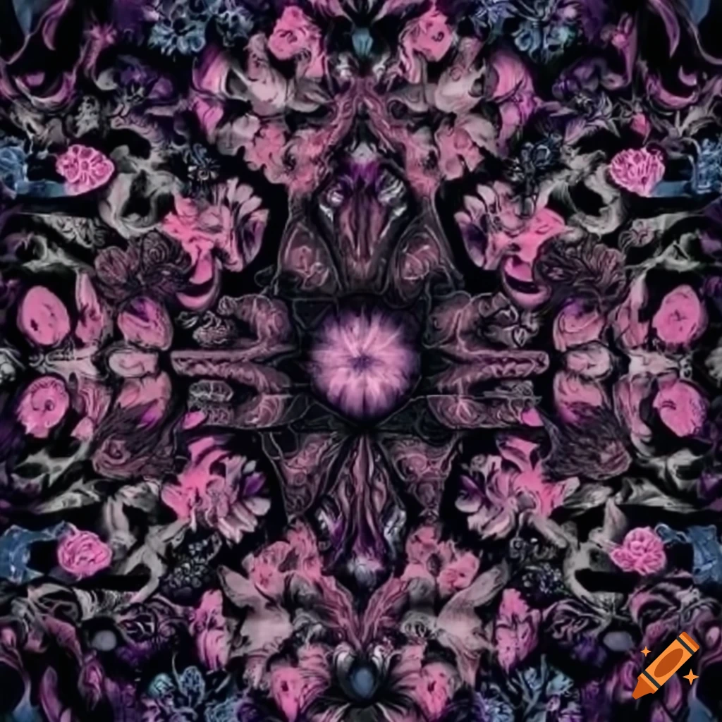 Modern floral pattern with ukrainian inspiration on Craiyon