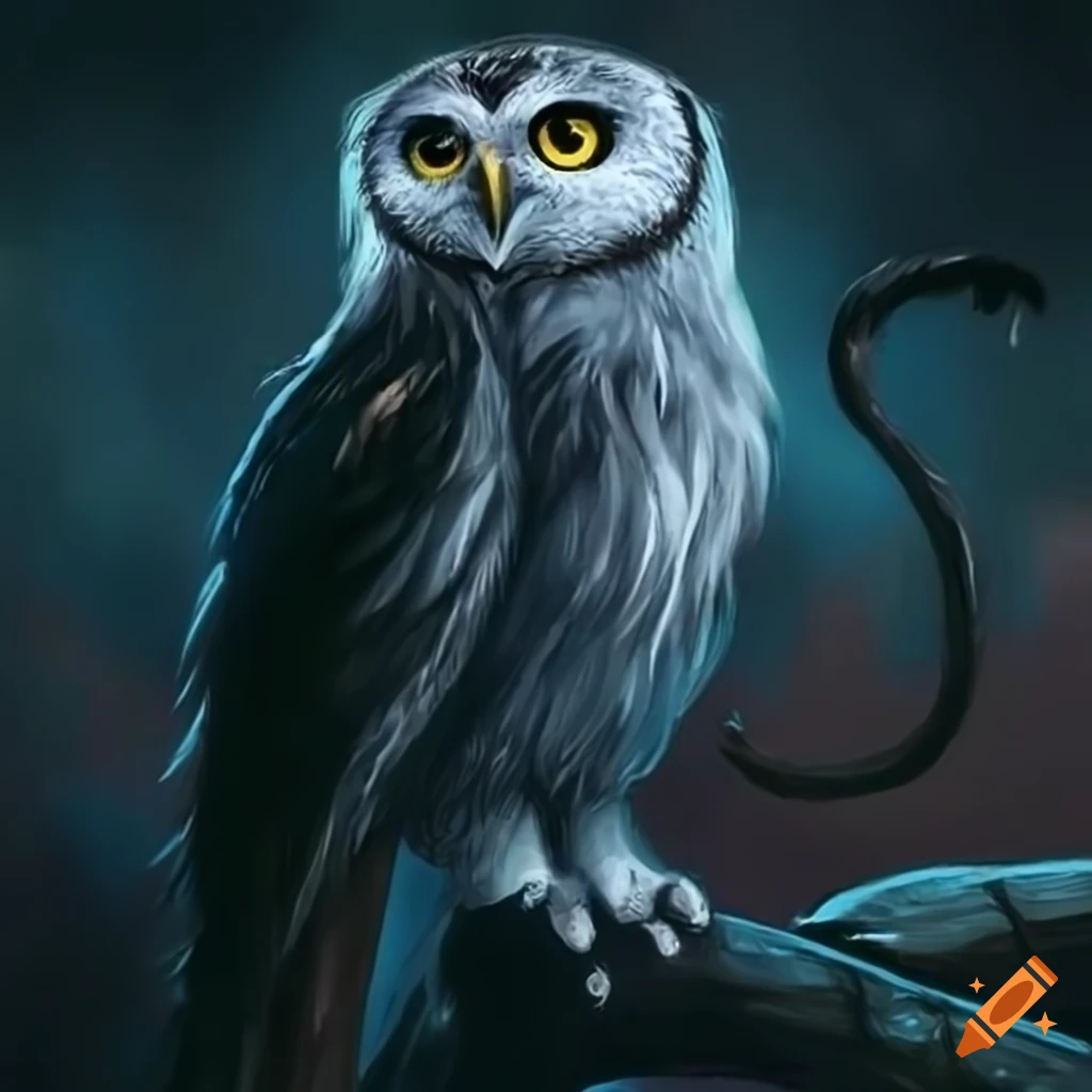 Illustration of 'the owl and the pussycat' by craiyon on Craiyon