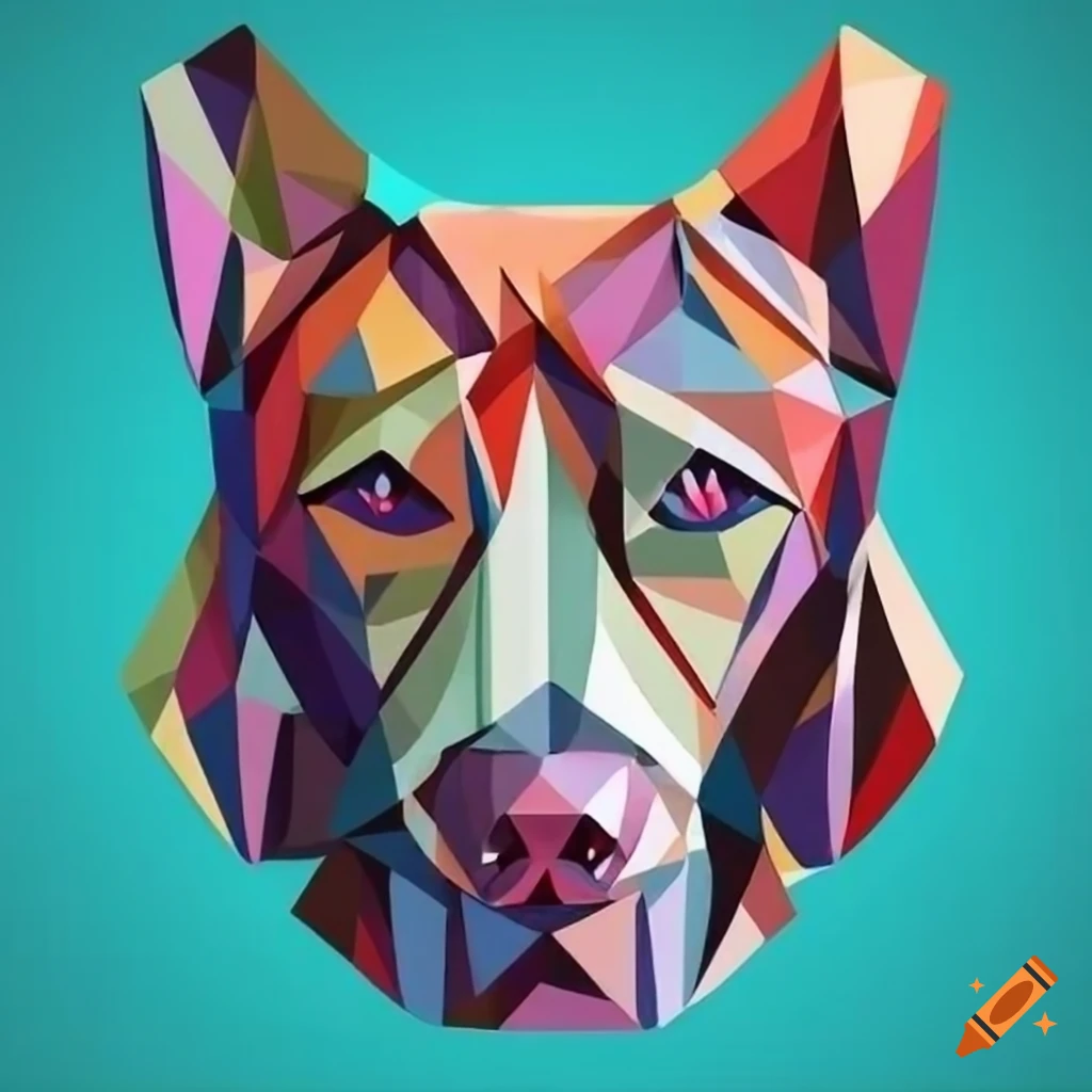 Geometric Dog Design On Craiyon