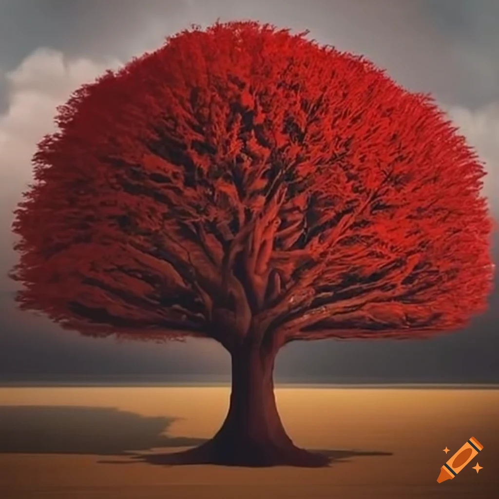 image of a red tree