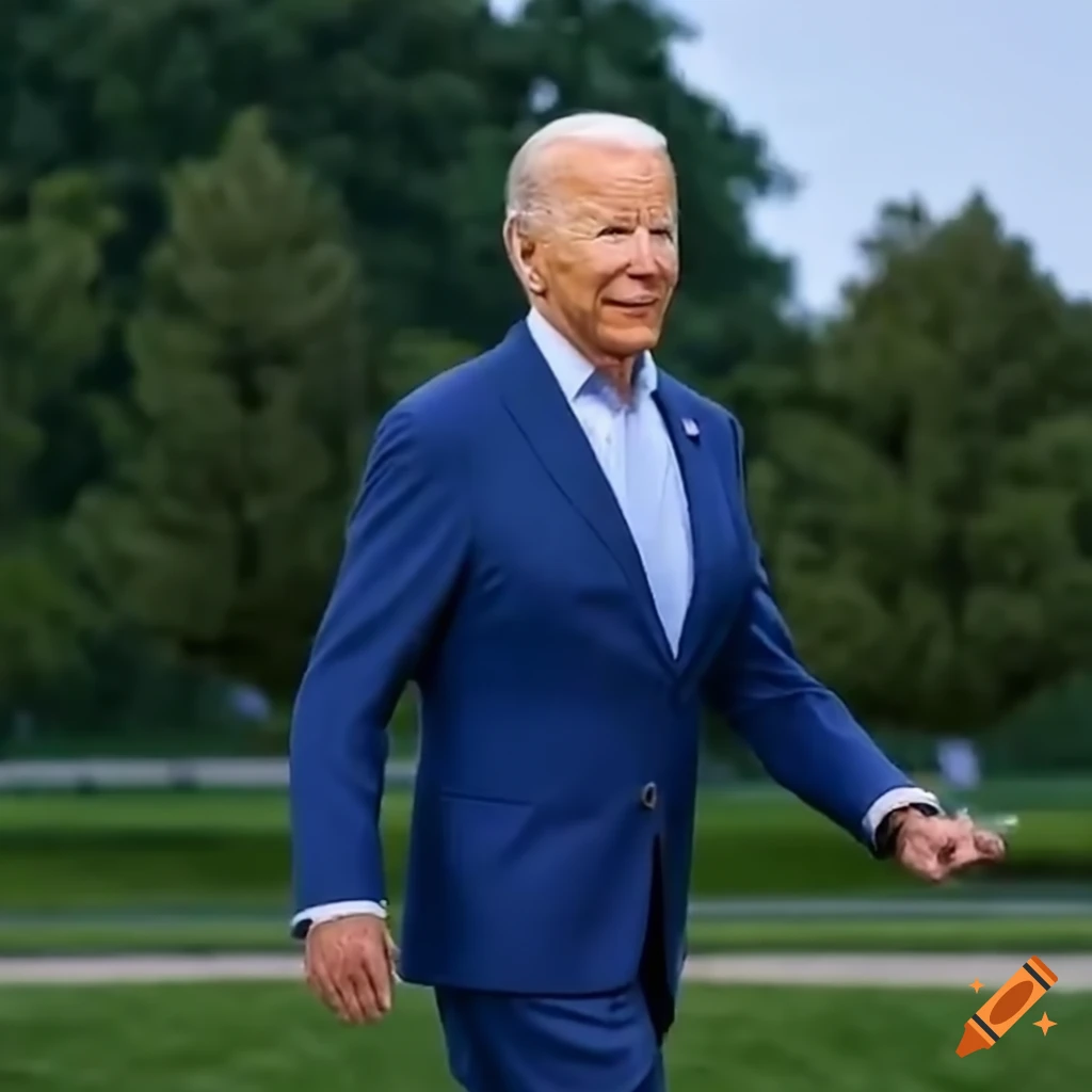 Joe biden at a park on Craiyon